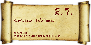 Rafaisz Tímea névjegykártya