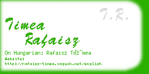 timea rafaisz business card